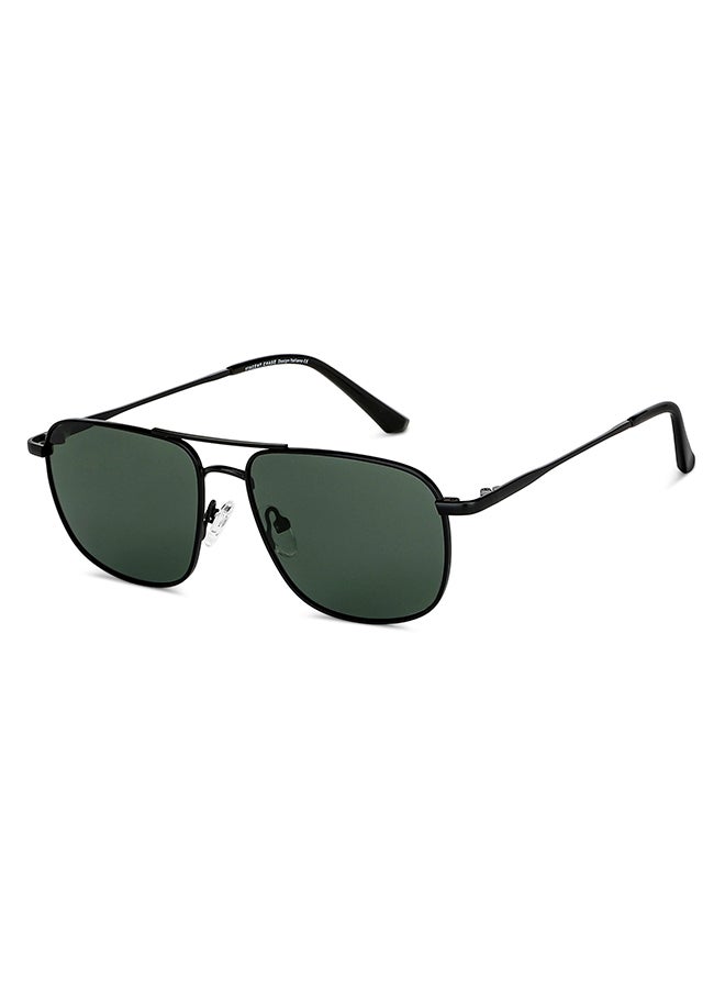 VINCENT CHASE Vintage Full Rim Square Polarized & UV Protected Sunglasses For Men & Women VC S13115 - 52mm - Black  - Image 2