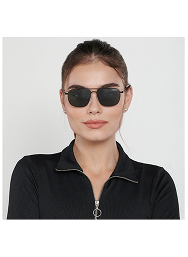 VINCENT CHASE Vintage Full Rim Square Polarized & UV Protected Sunglasses For Men & Women VC S13115 - 52mm - Black  - Image 3