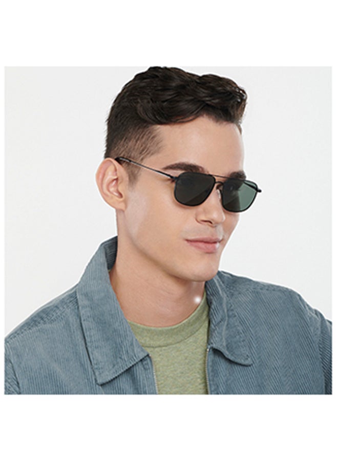 VINCENT CHASE Vintage Full Rim Square Polarized & UV Protected Sunglasses For Men & Women VC S13115 - 52mm - Black  - Image 4