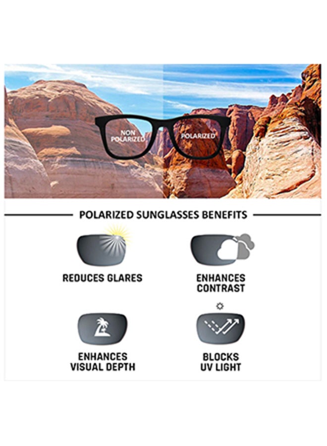 فينسينت تشيس - Nomades نظارة شمسية Wayfarer مستقطبة كاملة الحواف ومحمية من الأشعة فوق البنفسجية VC S11167 - مقاس العدسة: 54 ملم - أسود - Image 1