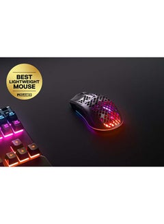 steelseries Aerox 3 Wireless - Super Light Gaming Mouse - 18,000 CPI TrueMove Air Optical Sensor - Ultra-lightweight 68g Water Resistant Design - 200 Hour Battery Life – Onyx  - Image 5