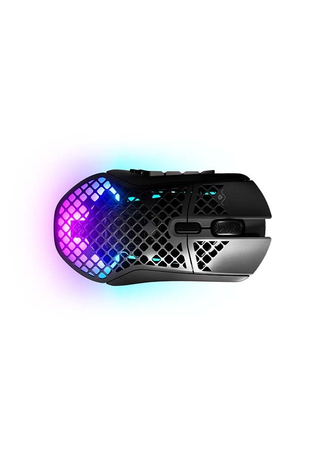 steelseries - Aerox 9 Wireless Gaming Mouse, 40G Acceleration, 18000 in 100 CPI Increments, Ultra Lightweight, 3 RGB Zone, IP54 Water Resistance, Bluetooth 5.0,180H Battery Life, USB-C, Onyx | 62618 - Image 1