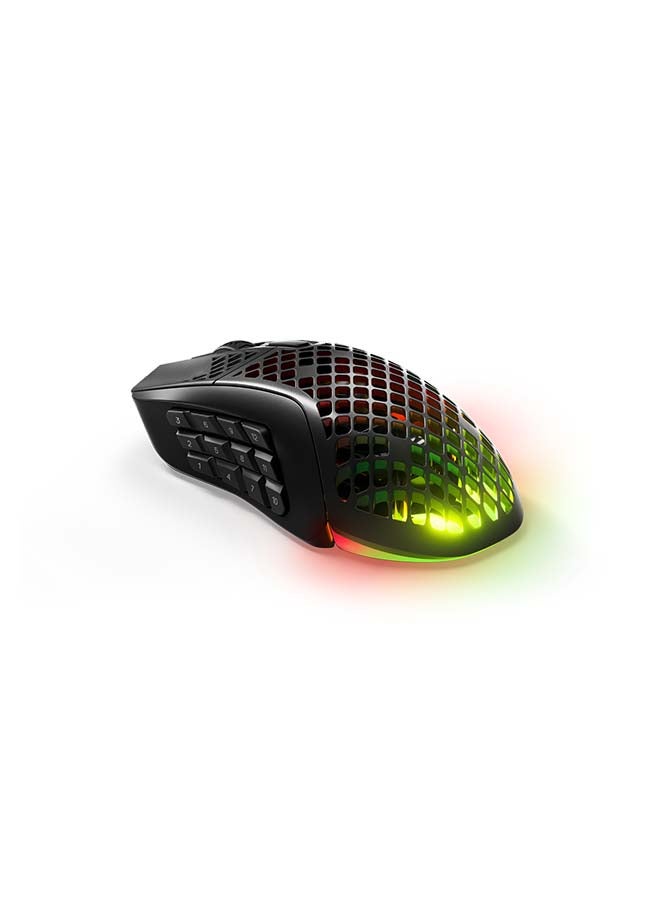 steelseries - Aerox 9 Wireless Gaming Mouse, 40G Acceleration, 18000 in 100 CPI Increments, Ultra Lightweight, 3 RGB Zone, IP54 Water Resistance, Bluetooth 5.0,180H Battery Life, USB-C, Onyx | 62618 - Image 1