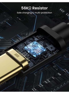 Ugreen USB C Cable Samsung Fast  Charging Cable 2Pack 3A USB A to USB C Data Cord  Nylon Braided Compatible for MacBook Pro, Nintendo Switch, Huawei MateBook  iPad mini 6 etc - 1M black  - Image 4