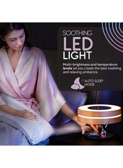 PROMATE Bedside Desk Lamp with Wireless Charger, Stylish Wooden Design 10W True Wireless Speaker with Digital Clock, 10W Qi Charger, Touch Sensor and Multi-Regional Plugs for iPhone 13, Samsung Galaxy S21, Home, Mirth-UK Multicolour  - Image 5