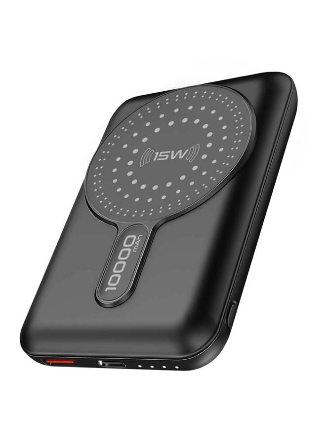 PROMATE - 10000mAh SuperCharge MagSafe Wireless Charging Power Bank 15W Magnetic Wireless Charger, 20W PD And Quick charge 3.0 port Black - Image 1