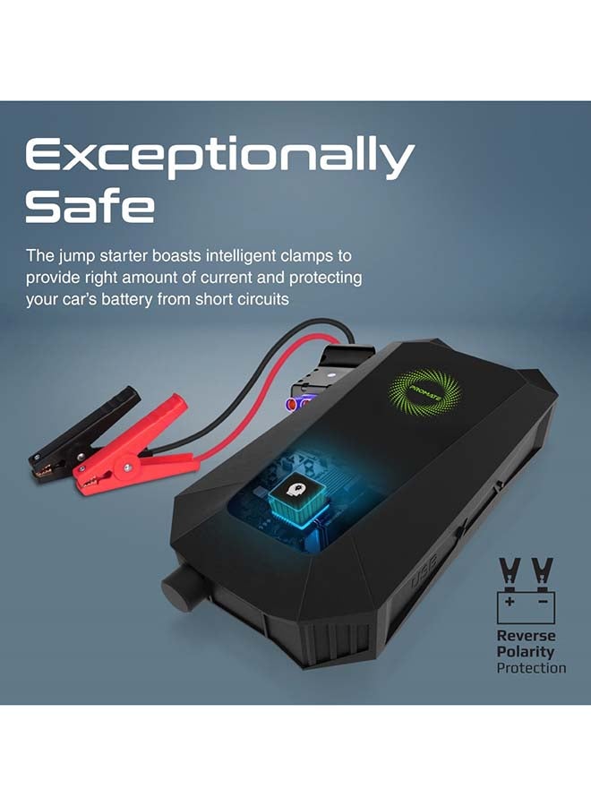 PROMATE 1500A/12V Car Jump Starter with 19200mAh Power Bank, 10W Qi Charger, Dual QC 3.0 Ports, HexaBolt-20  - Image 5