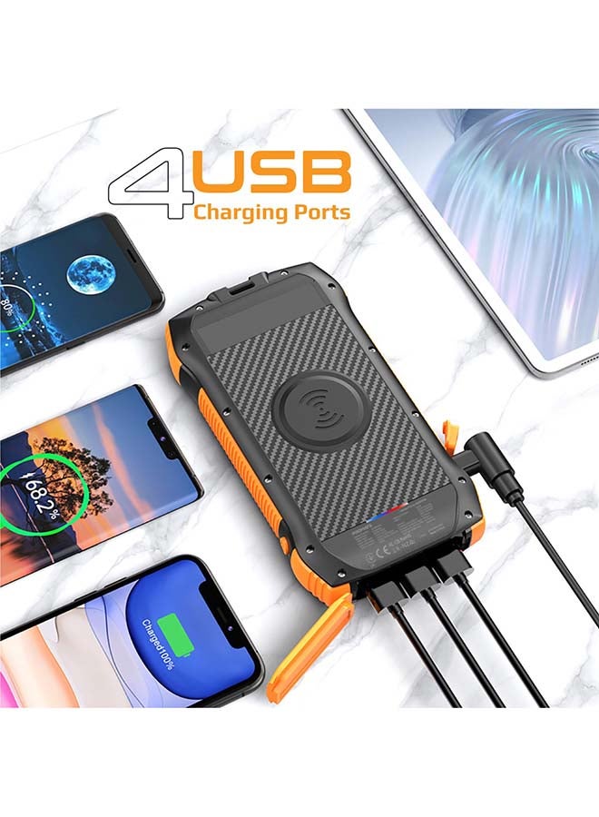 PROMATE - 20000mAh Rugged EcoLight Solar Power Bank Black - Image 1