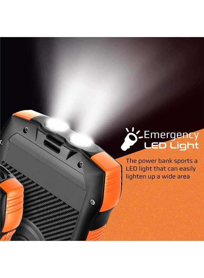 PROMATE - 20000mAh Rugged EcoLight Solar Power Bank Black - Image 1