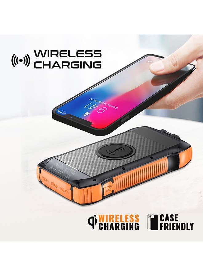 PROMATE - 20000mAh Rugged EcoLight Solar Power Bank Black - Image 1