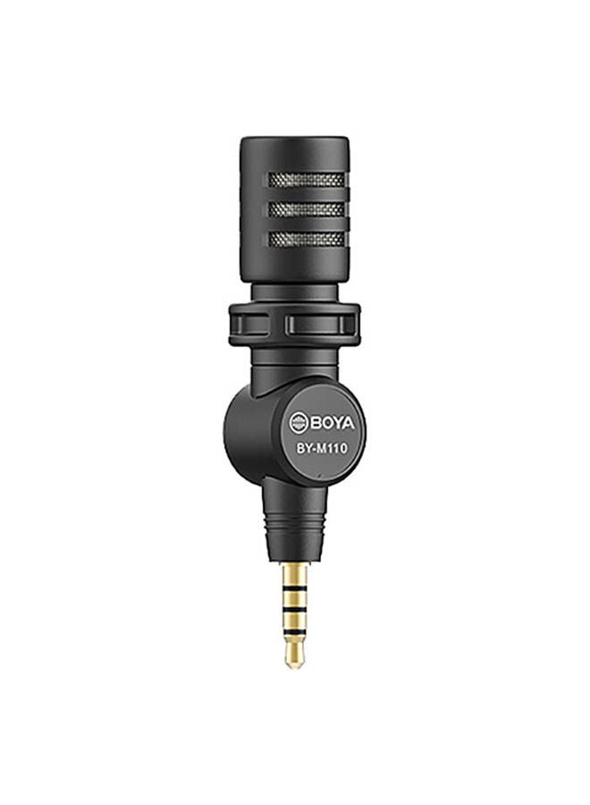 BOYA Ultracompact Condenser Microphone With 3.5Mm Trrs Plug BY-M110 Black - Image 1