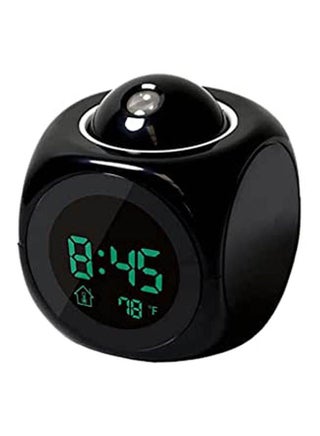 Multifunction Alarm Clock Digital Lcd Display Voice Talking Led Projection Temperature Decor Black - v1652478259/N53312980A_1