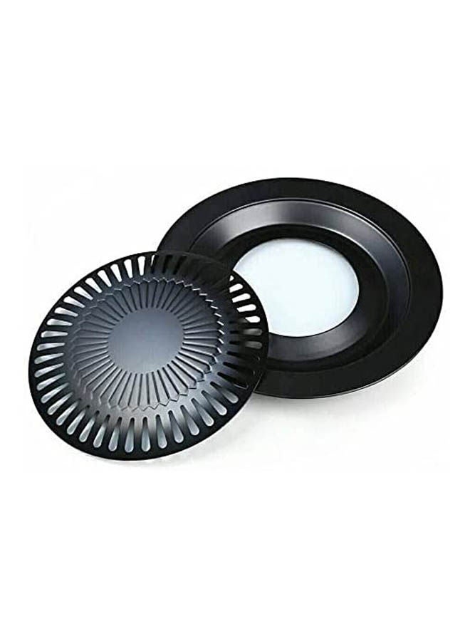 Generic Top Stove Metal Grilling Pan Black 