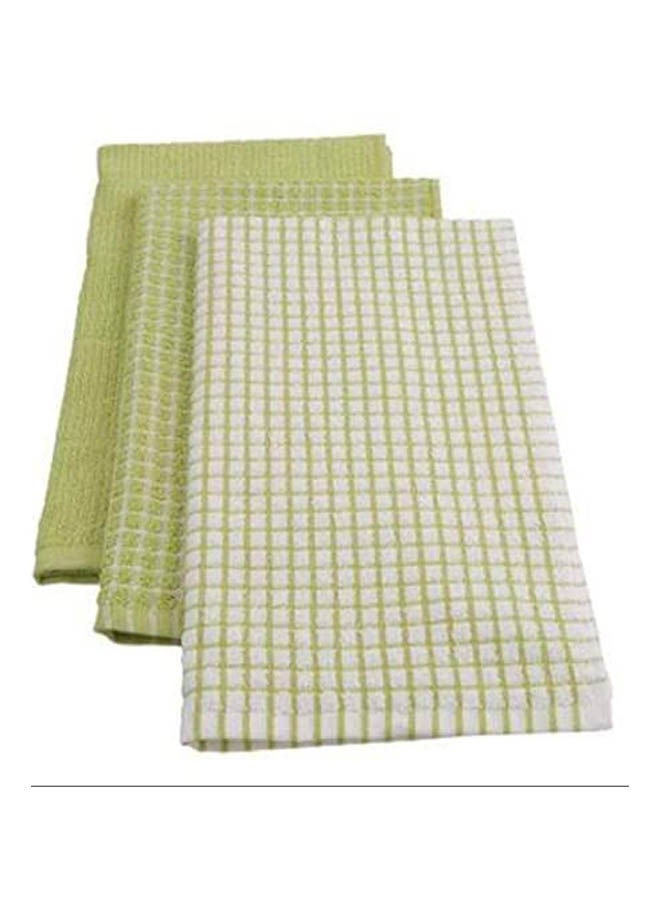 Cotton Check Pattern Kitchen Towels Multicolour
