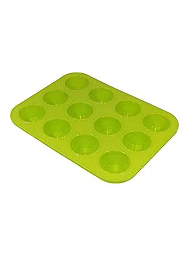 Cupcake Pan 12 Round Cups Green