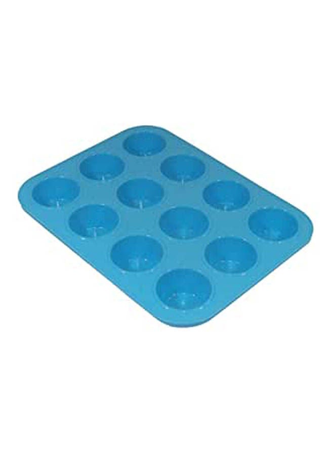 Cupcake Pan 12 Round Cups Blue