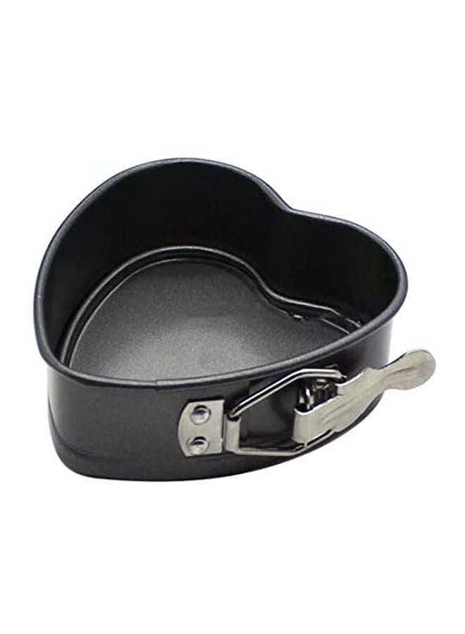 Diy Baking Mold Heart Shaped Buckle Live Cake Mold Black 4inch