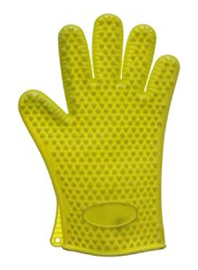 Silicon Star-Patterned Glove Green