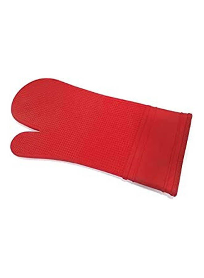 Silicone Cooking Heat Gloves Red 35cm