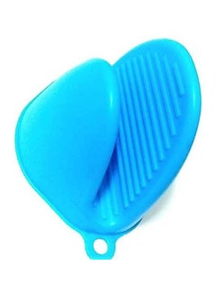 ماركة غير محددة Heat Insulated Finger Gloves Cooking Microwave Non-Slip Gripper Pot Holder Blue 