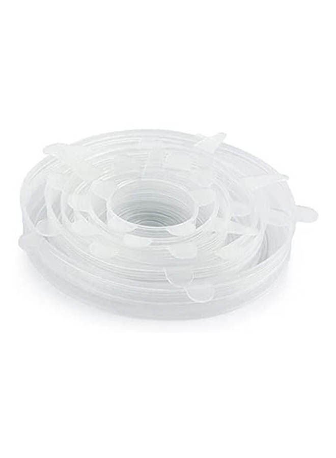 Stretch Fresh Food Cover Stretch Lids- 6 Pack Clear