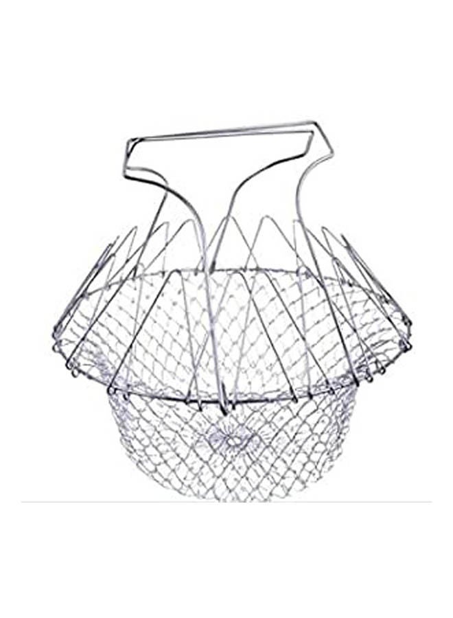 Generic - Fry Chef Basket Kitchen Colander Magic Basket Strainer Silver - Image 1