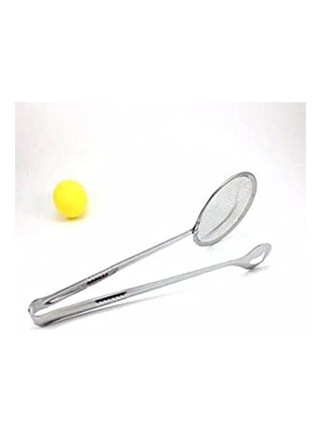 Food Strainer With Handle Silver 