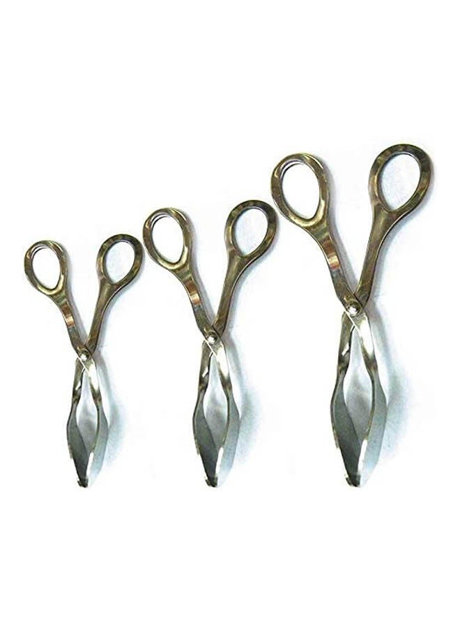 Generic Scissor Cake Lifter Set Silver 