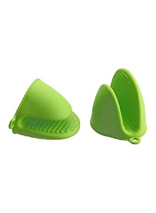 Two Piece Heat Resistant Pot Holder Green