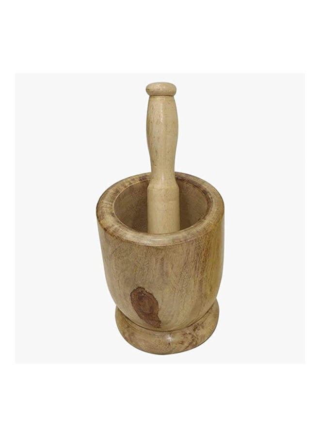 Wooden Mortar Brown 