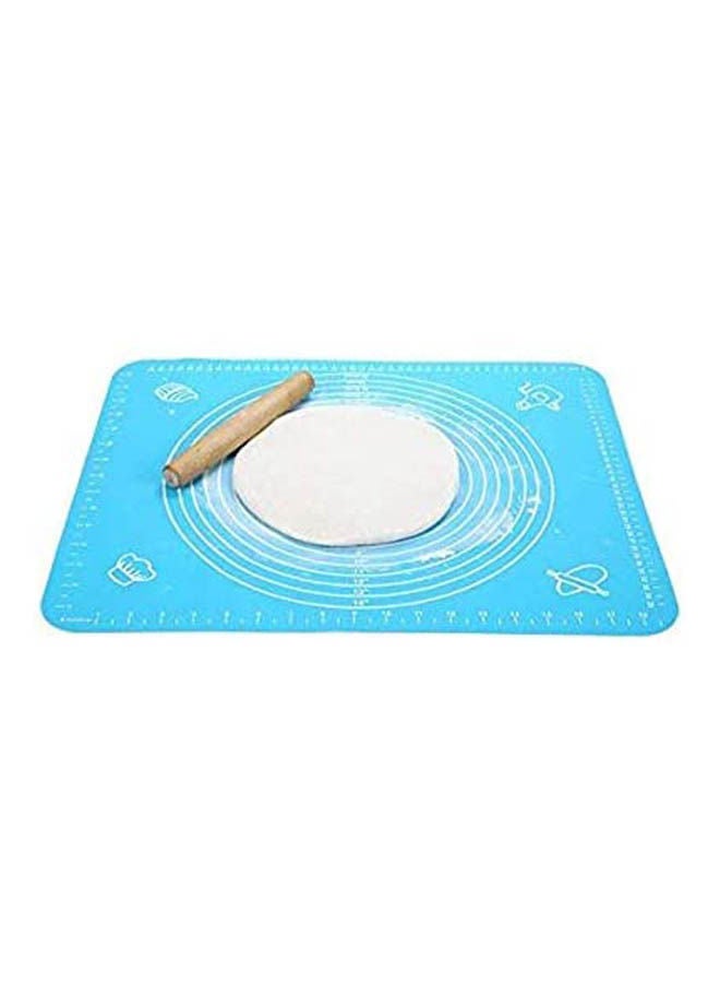 Non Stick Rolling Baking Mat With Measurements Blue  - Image 2
