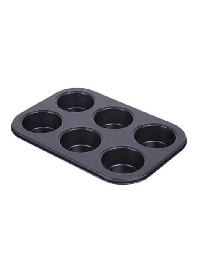 6-cup Muffin Pan Black 