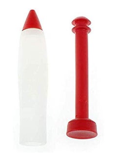 Generic Cake Pastry Cream Chocolate Decorating Syringe Silicone Plate Paint Pen Cake Cookie Ice Cream Decorating Pens Red  - Image 1