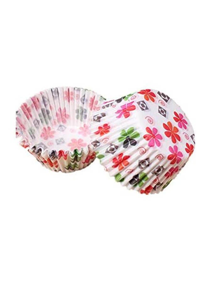 100 Pieces Muffin Cups Greaseproof Baking Paper Cup Multicolour - Image 1