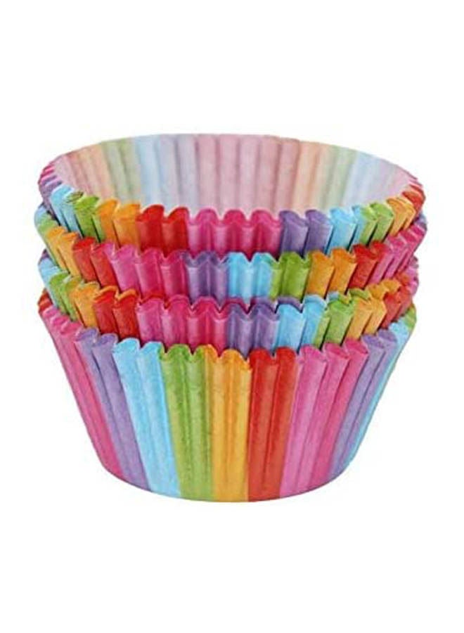 100 Pcs Colorful Paper Cupcake Multicolour - Image 2