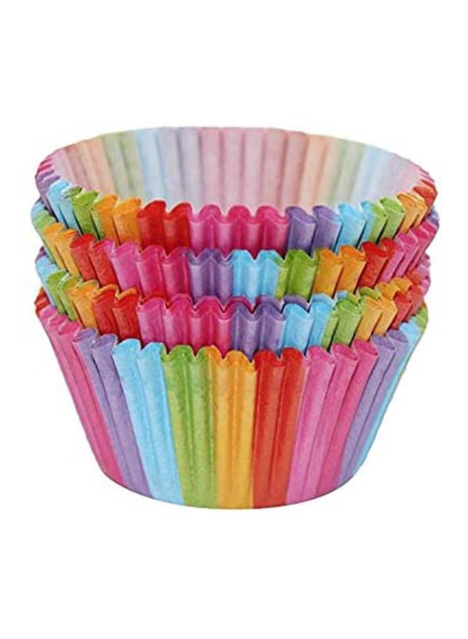 100 Pcs Colorful Paper Cupcake Multicolour - Image 2
