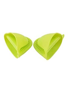 ماركة غير محددة 2 Pcs Kitchen Cooking Insulated Gloves Dishes Plates Oven Microwave Heat Resistant Silicone Non-Slip Gripper Baking Pot Holder Multicolour 