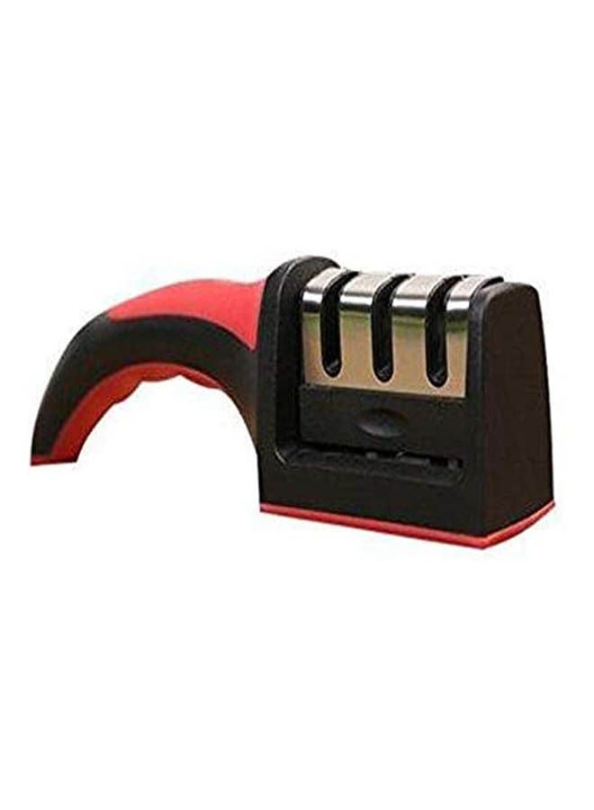 3 Stage Manual Stainless Steel Knife Sharpener Kitchen Whetstone For Sharpening Knives Serrated Knives And Straight- Black Black - Image 1