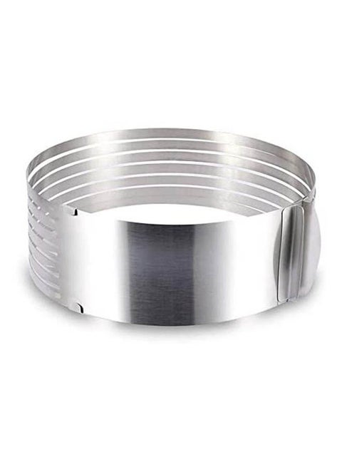 Adjustable Cake Cutter Round Shape Bread Cake Slicer Adjustable Layered Cake Slicer Silver