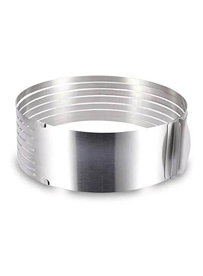 Adjustable Cake Cutter Round Shape Bread Cake Slicer Adjustable Layered Cake Slicer Silver