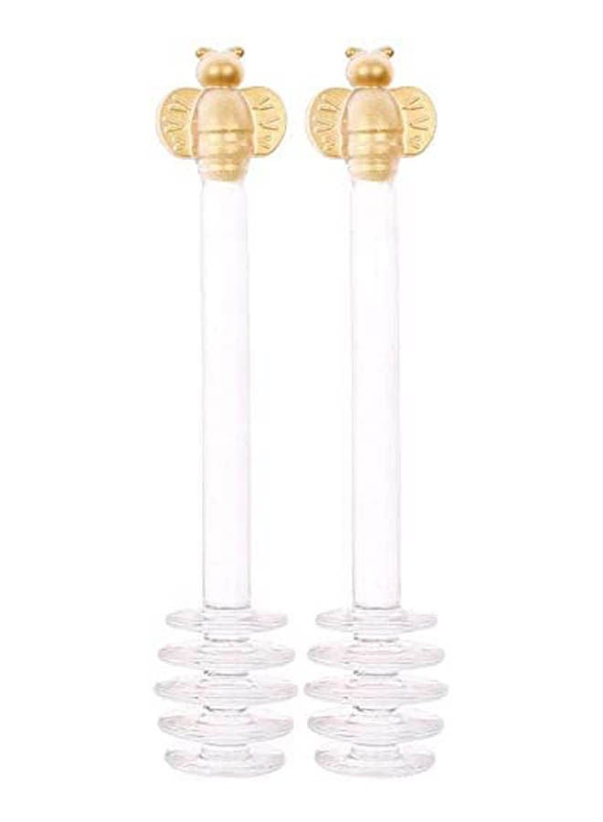 Acrylic Honey Spoon, 2 Pcs White