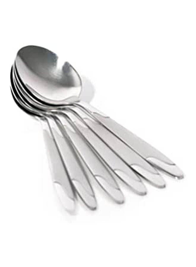 Stainless Steel Dinner Spoon 6Pcs Silver
