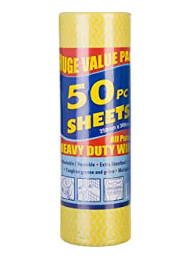 All Purpose Wipes 50 Sheets Yellow