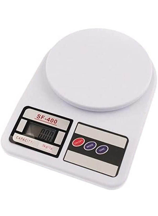 Electronic Kitchen Scale Weighing Scale 10 Kg White