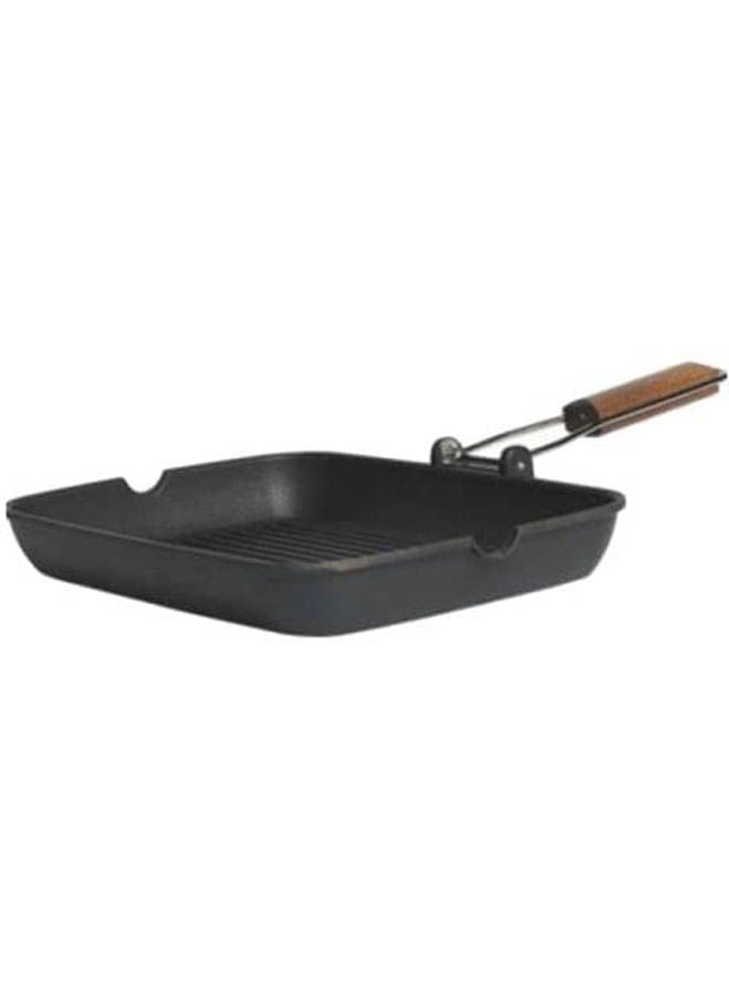 Generic Grill Pan Rectangular Black 24X24X4cm 