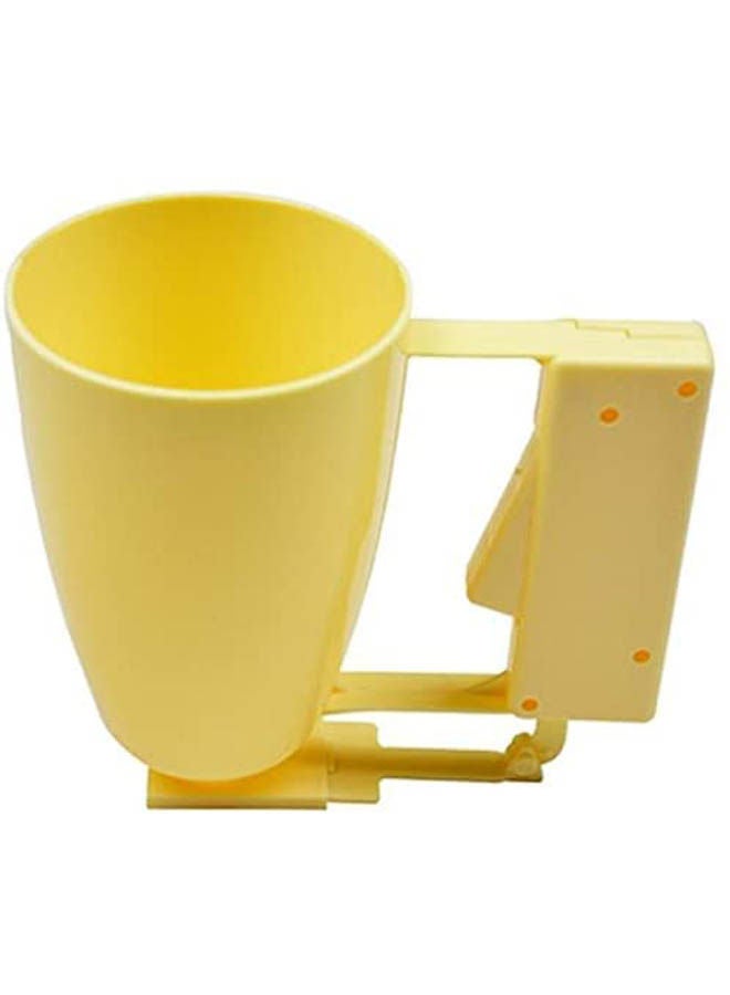 Generic - Handle Cake Making Helper Cup Pastry Batter Dispenser Meatball Mould Maker Loqumat Al Kadey Device Yellow - Image 1