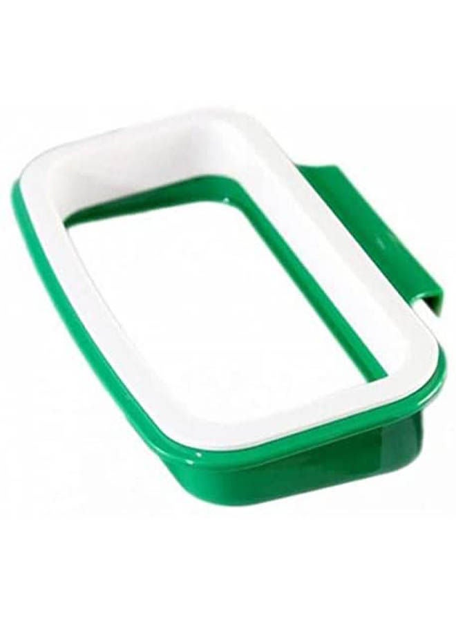 Hanging Trash Garbage Bag Holder For Kitchen Green-White