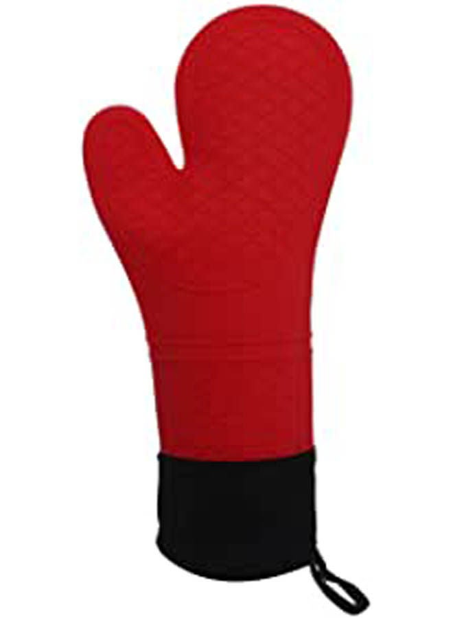 Heat Resistant And Water Proof Silicon Gloves Large Red 