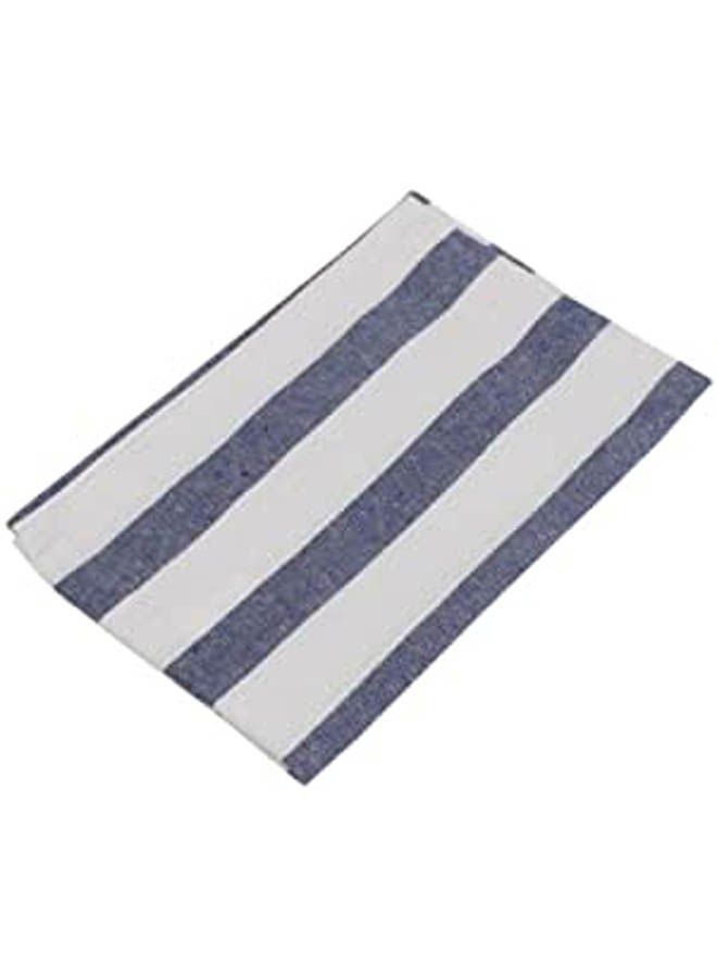 Home Kitchen Cotton Striped Tea Towel Cloth Tablecloth Craft Placemat Blue-White