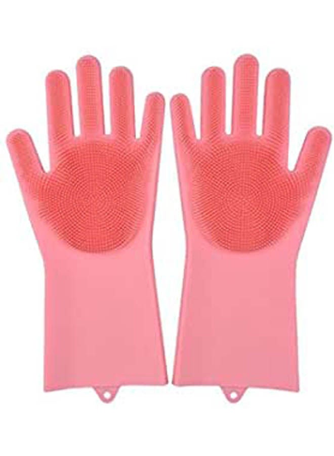Kitchen Silicone Cleaning Gloves Magic Silicone Dish Washing Gloves Red 